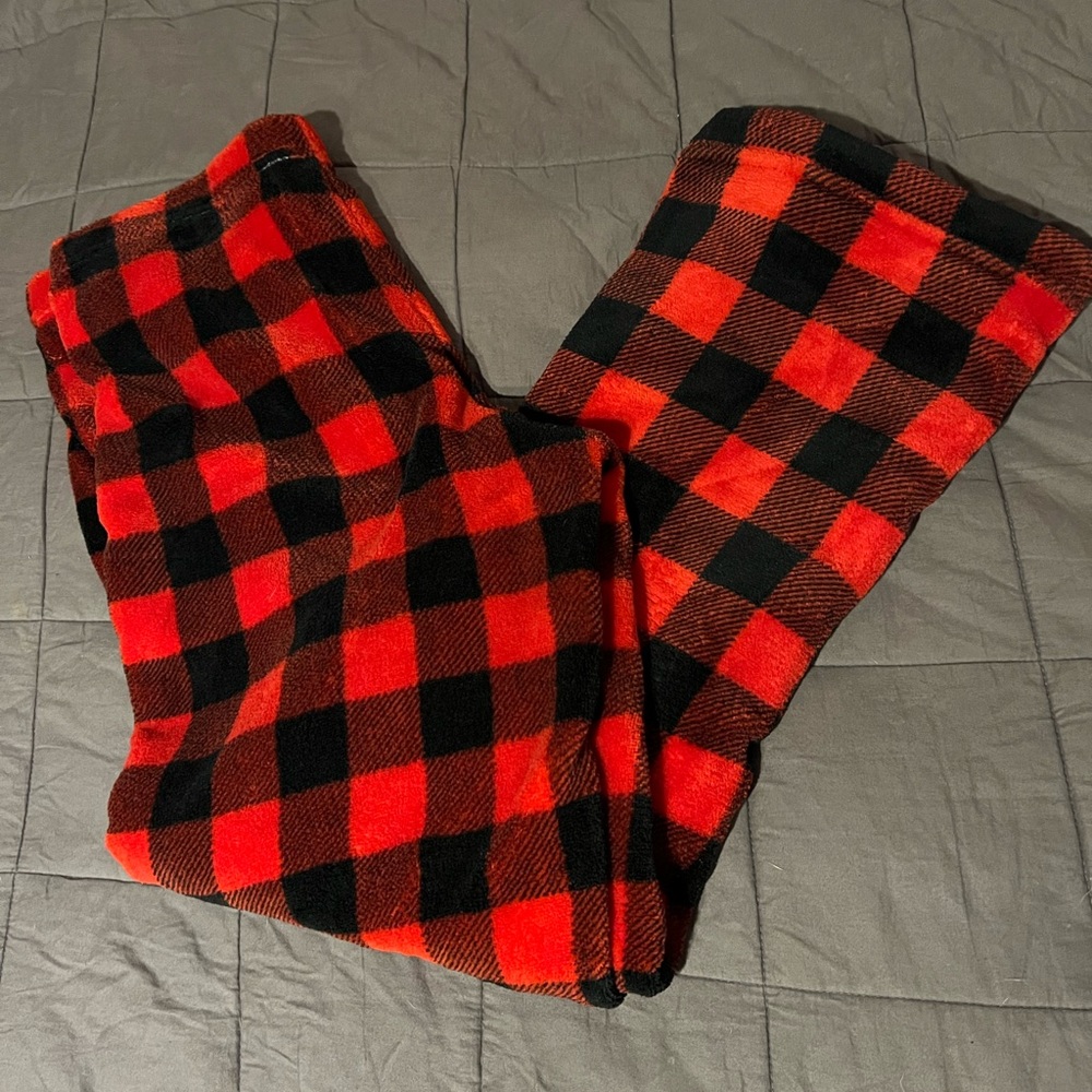 Buffalo plaid pj pants super plush XL